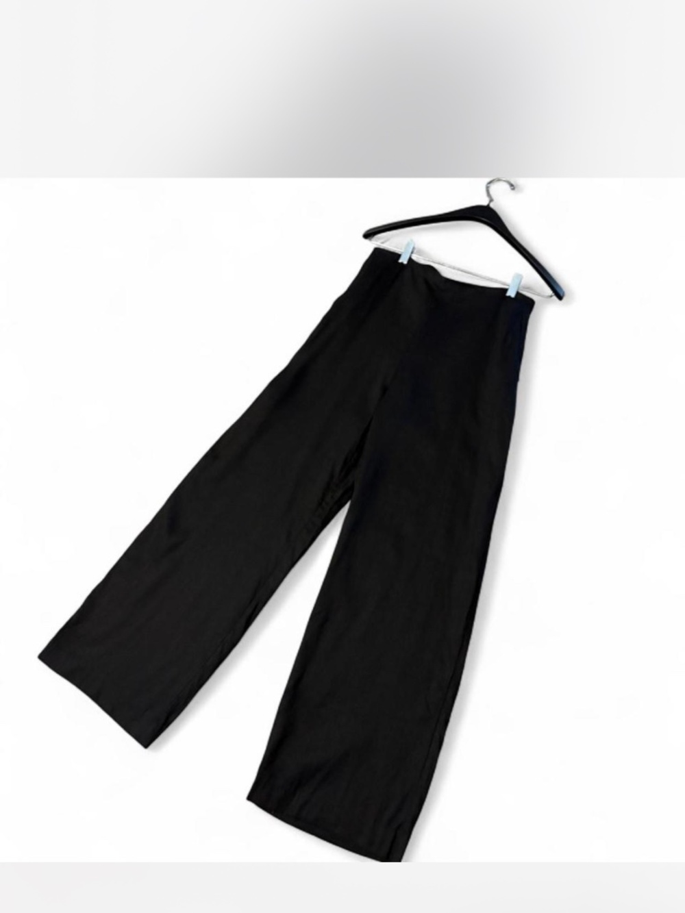 Babaton Aritzia Parity Linen Blend Wide Leg Pants - Black Trousers - Size 6